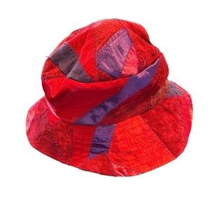 Homemade Quilted Patchwork Bohemian Festival Bucket Hat Size Small